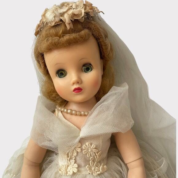 Madame Alexander Elise Bride 1958 16" Hard Plastic Head Torso Legs Vinyl Arms - Picture 2 of 14